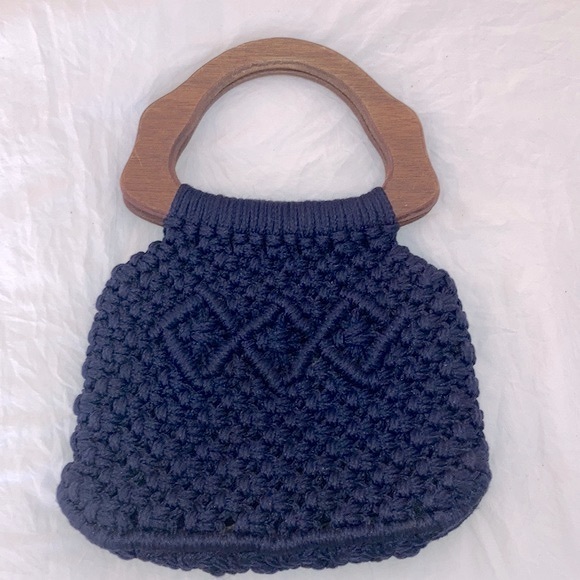 Vintage Handbags - Vintage Cape Cod Navy Clutch